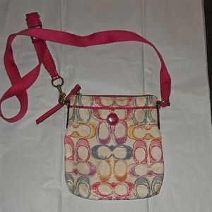 Colorful Patterned Crossbody Coach bag